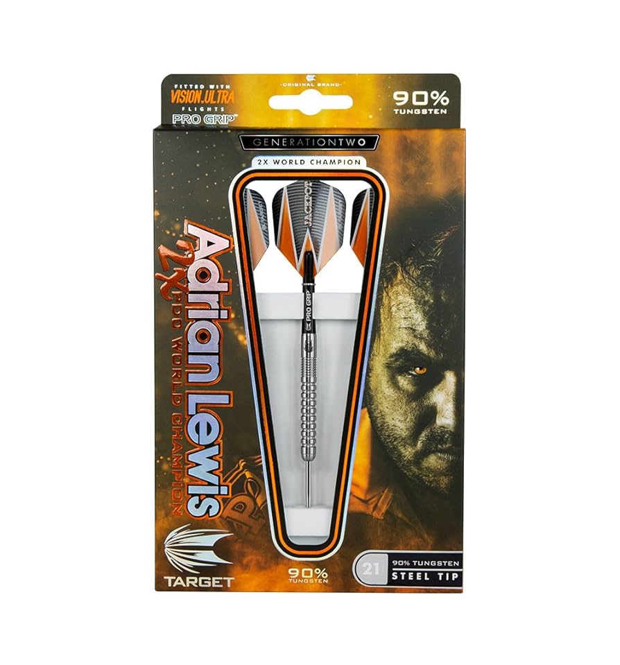 Target Darts Adrian Lewis Generation 2 21G Steel Tip Darts